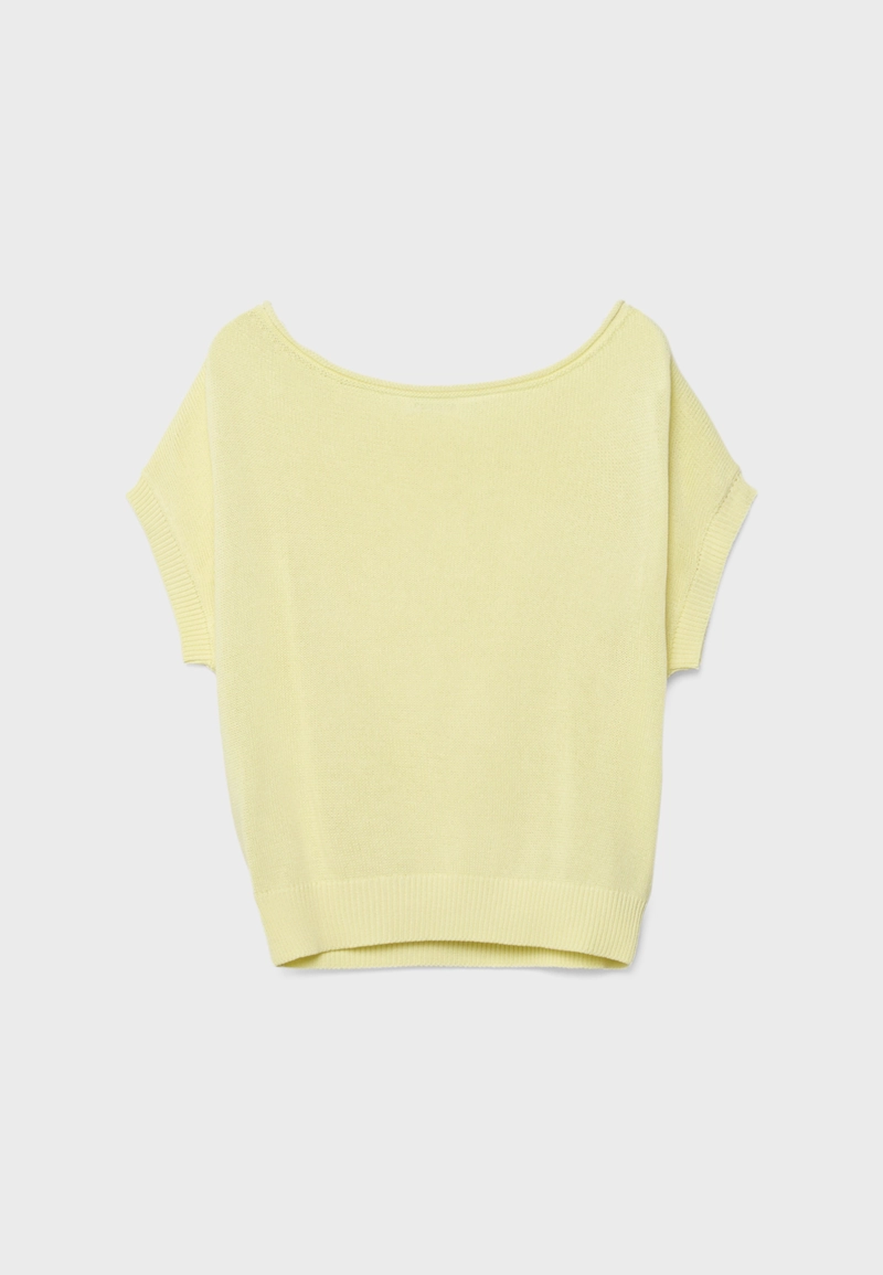 Топ из трикотажа рустик с вырезом-лодочкой