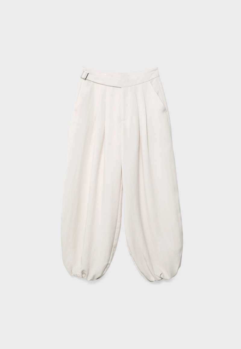 Брюки-баллоны с пряжкой