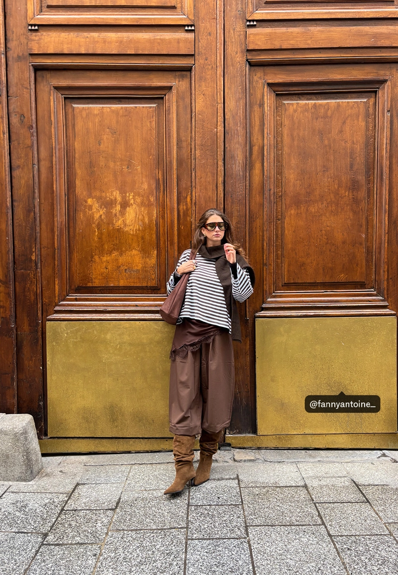 Полосатая футболка с длинными рукавами