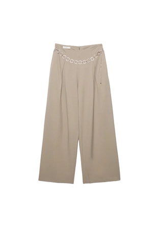 Брюки с защипами и цепочкой- Заказать в России