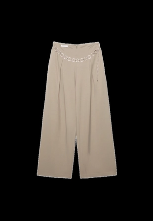 Брюки с защипами и цепочкой- Заказать в России