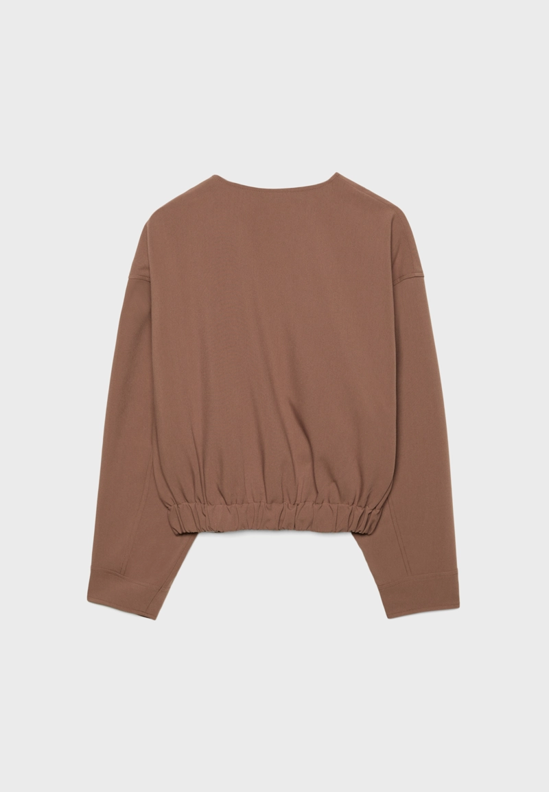 Куртка-бомбер с круглым вырезом