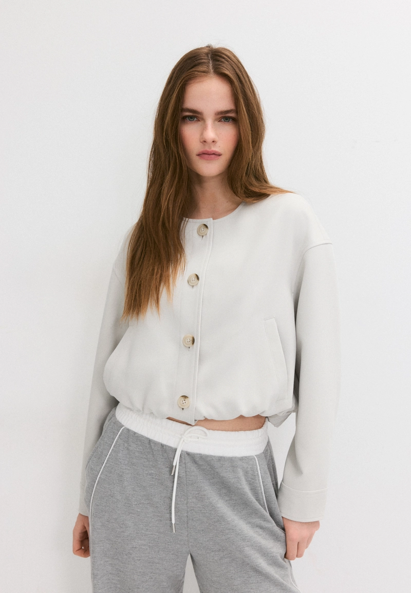 Куртка с круглым вырезом