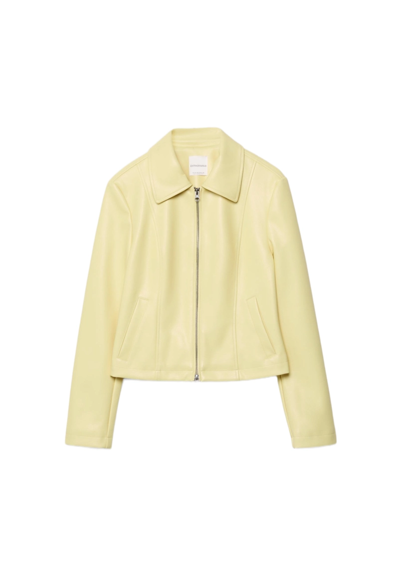 Приталенная куртка из искусственной кожи