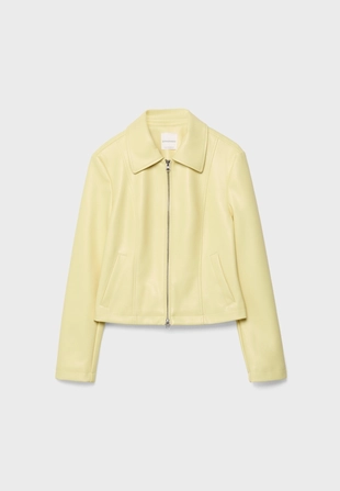 Приталенная куртка из искусственной кожи- Заказать в России