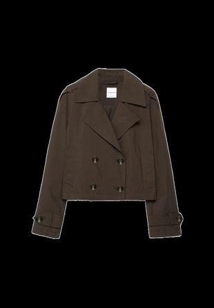 Укороченный двубортный тренч- Заказать в России