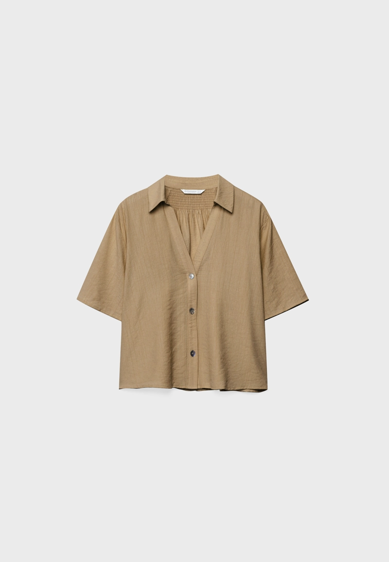Рубашка свободного кроя на пуговицах