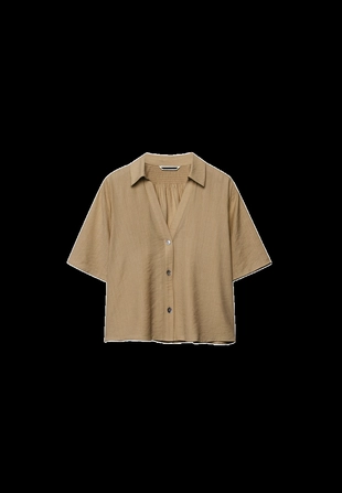 Рубашка свободного кроя на пуговицах- Заказать в России