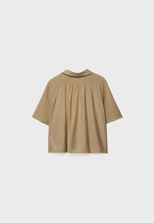 Рубашка свободного кроя на пуговицах- Заказать в России