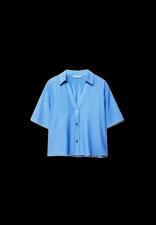 Рубашка свободного кроя на пуговицах- Заказать в России