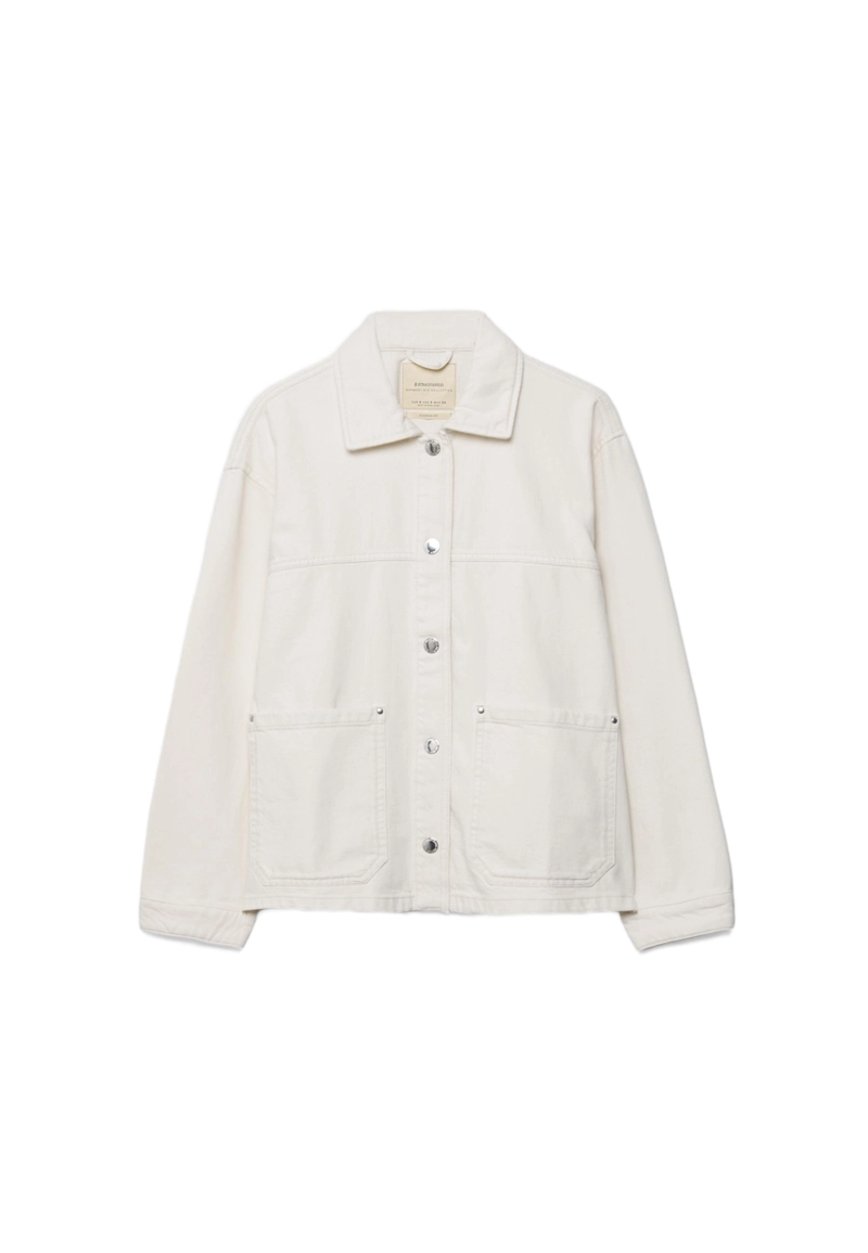 Джинсовая куртка с накладными карманами