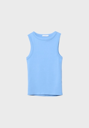 Базовый облегающий топ без рукавов- Заказать в России