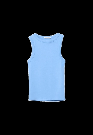 Базовый облегающий топ без рукавов- Заказать в России