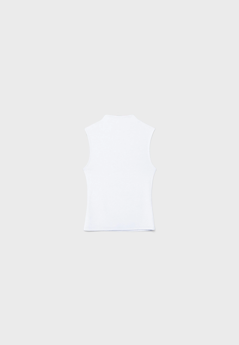 Майка с воротником-трубой