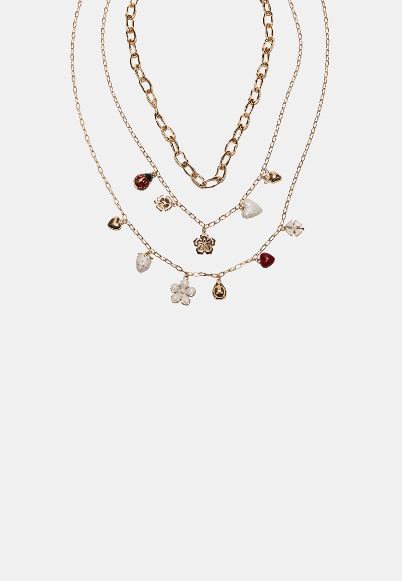 Набор из 3 колье с подвесками