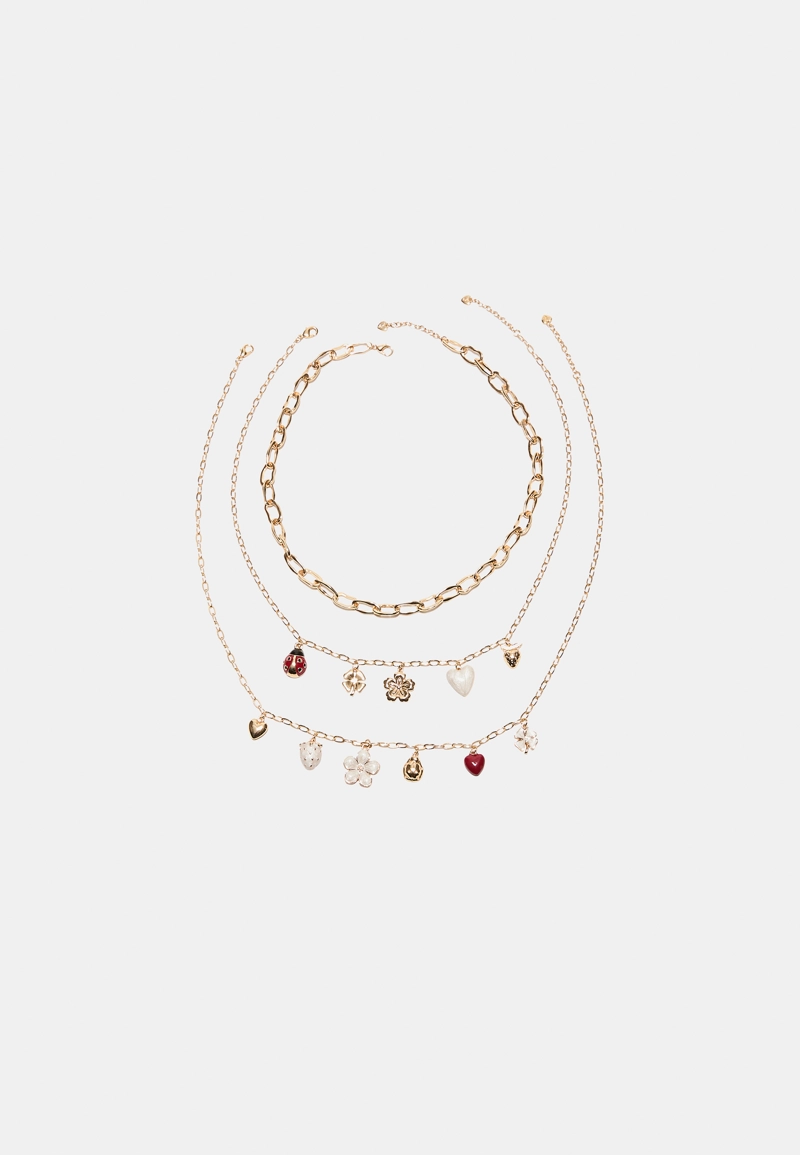 Набор из 3 колье с подвесками