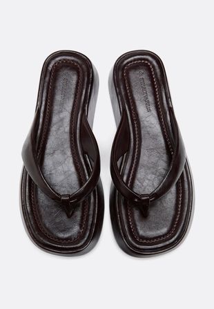 Сандалии-вьетнамки на платформе- Заказать в России