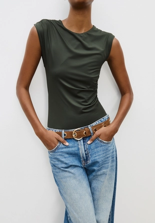 Ремень с металлическими люверсами- Заказать в России