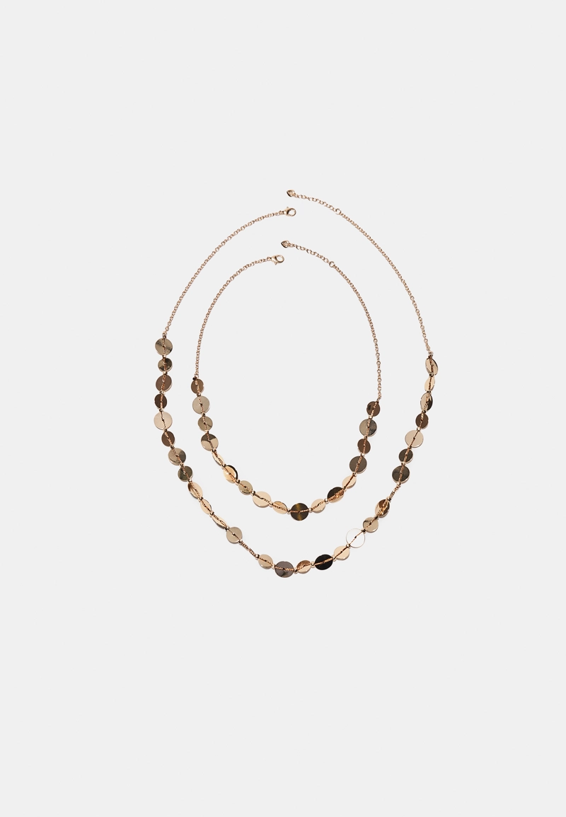 Набор из 2 ожерелий на шнурке с мини-монетами