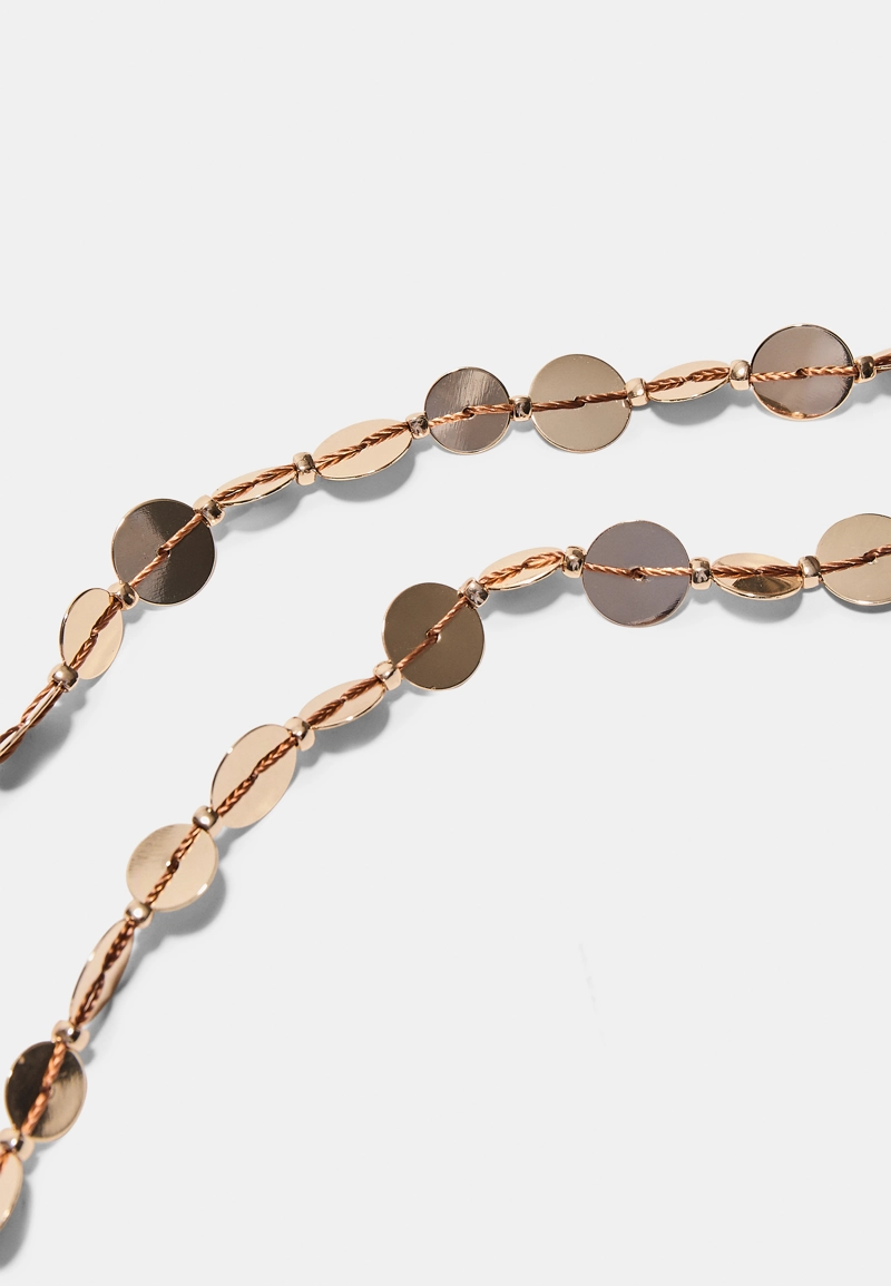 Набор из 2 ожерелий на шнурке с мини-монетами