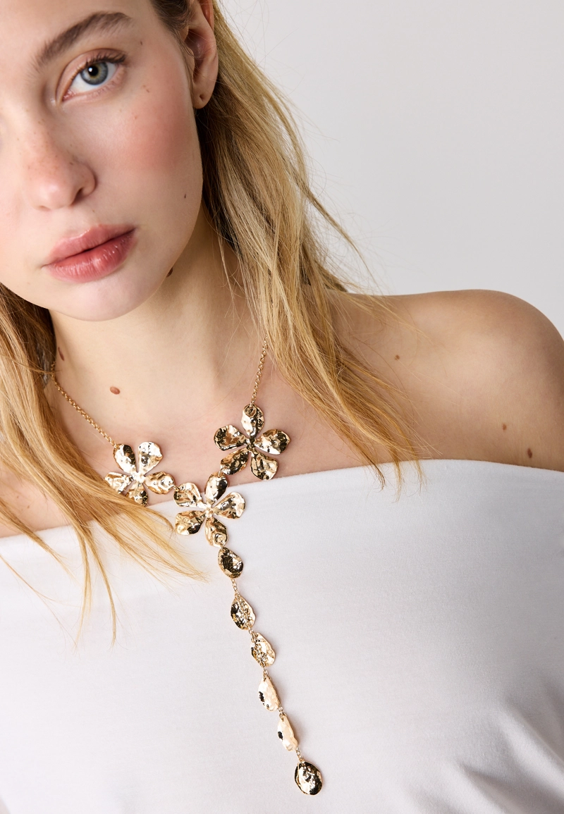 КОЛЬЕ-ЛАРИАТ «ЦВЕТОК»