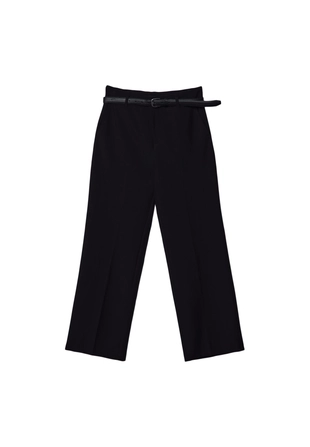 Прямые струящиеся брюки с поясом- Заказать в России