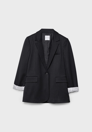 Базовый пиджак в полоску- Заказать в России