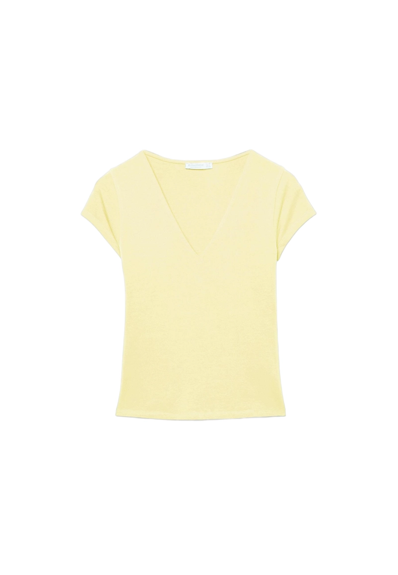 Футболка с короткими рукавами и V-образным вырезом