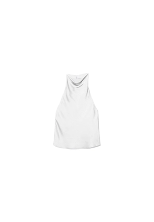 Атласный топ с горловиной халтер- Заказать в России