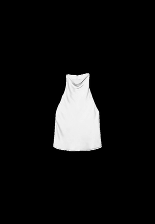 Атласный топ с горловиной халтер- Заказать в России