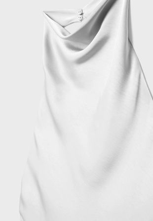 Атласный топ с горловиной халтер- Заказать в России