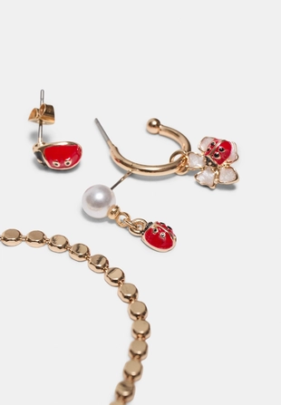 Набор из 9 серег «божья коровка»- Заказать в России