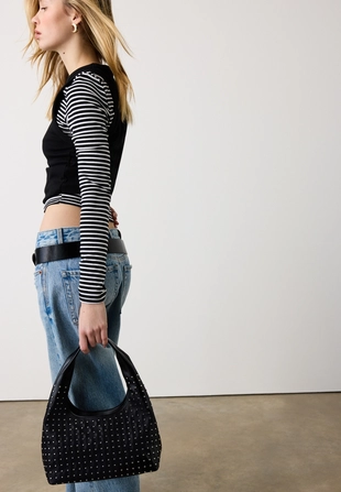 Сумка на плечо с заклепками- Заказать в России