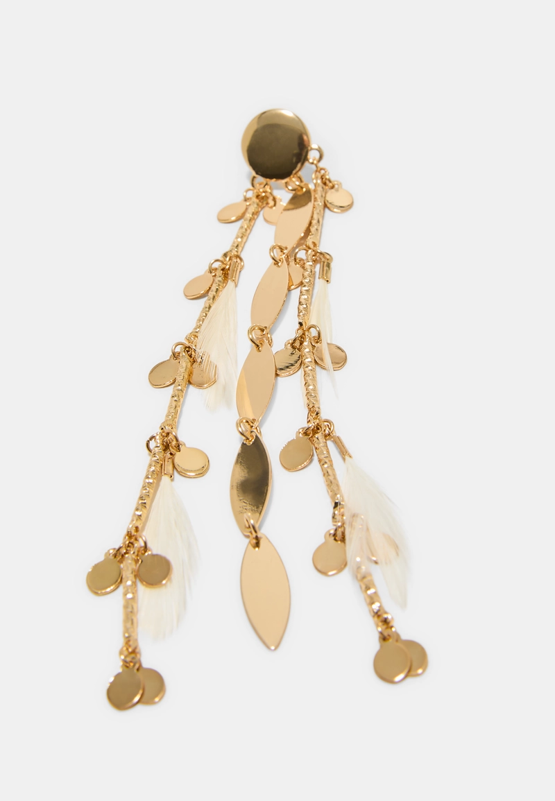 Длинные серьги с текстурой