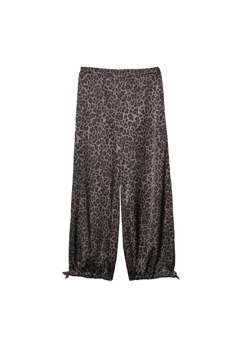 Атласные брюки с принтом