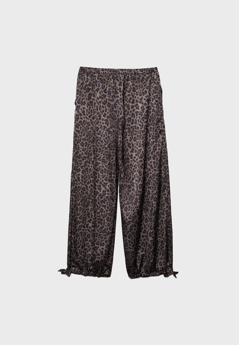 Атласные брюки с принтом