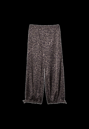 Атласные брюки с принтом- Заказать в России