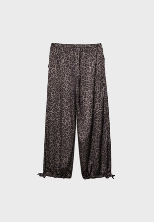 Атласные брюки с принтом- Заказать в России