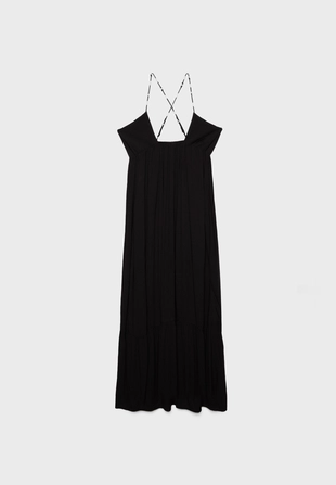 Длинное платье из вискозы с бусинами- Заказать в России