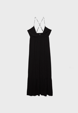 Длинное платье из вискозы с бусинами- Заказать в России