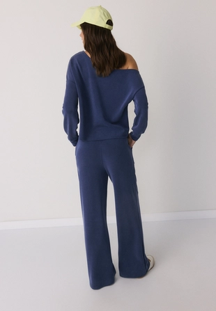 Брюки-джоггеры палаццо, мягкие на ощупь- Заказать в России