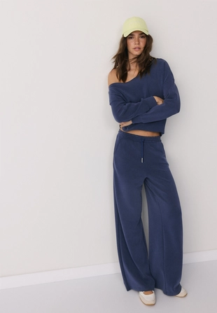 Брюки-джоггеры палаццо, мягкие на ощупь- Заказать в России