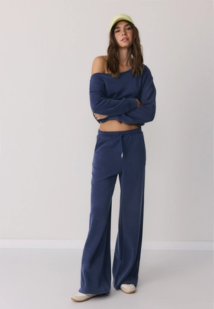 Брюки-джоггеры палаццо, мягкие на ощупь- Заказать в России