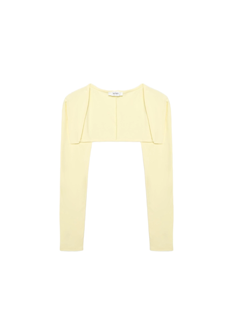 Болеро зауженного кроя с длинными рукавами