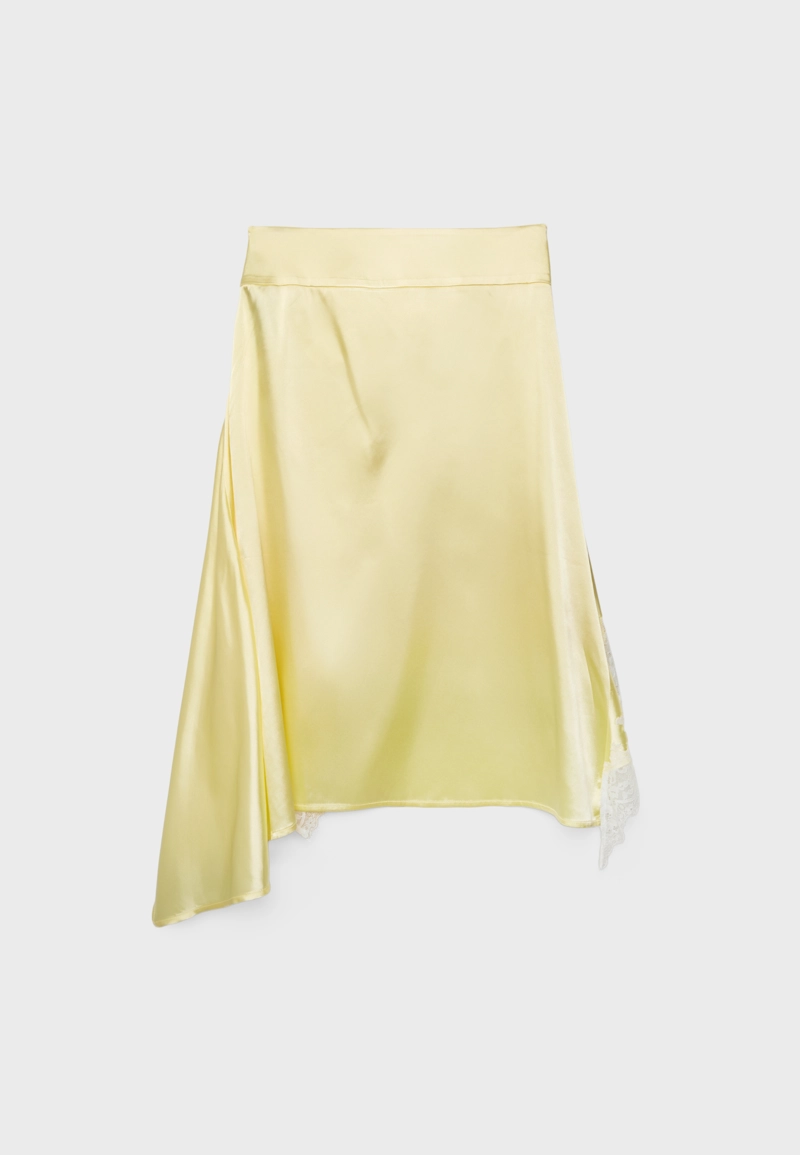 Атласная юбка миди