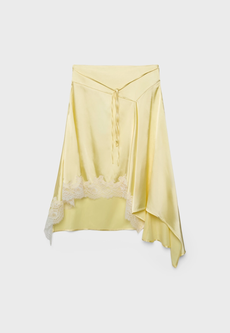 Атласная юбка миди