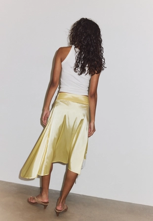 Атласная юбка миди- Заказать в России