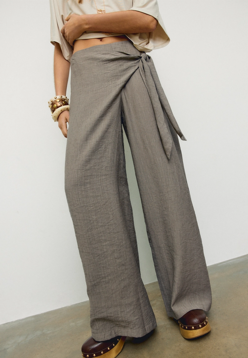 Струящиеся брюки-саронг