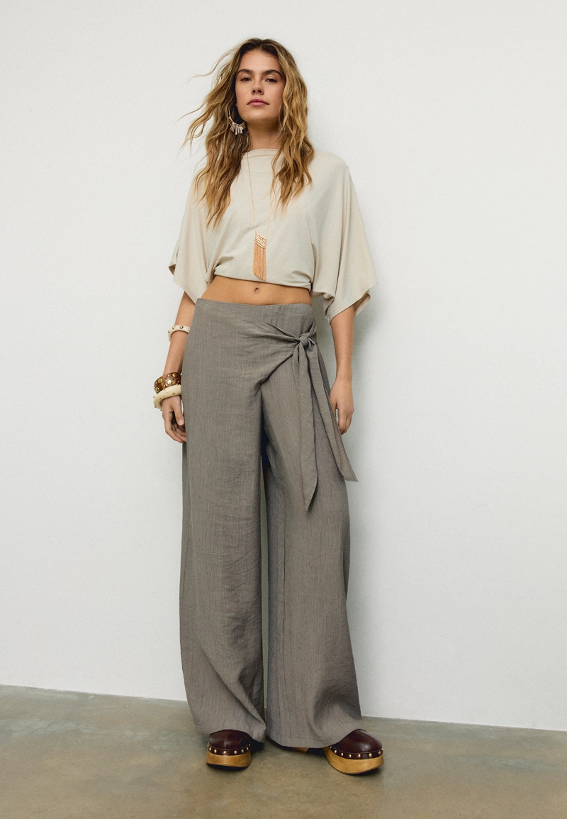 Струящиеся брюки-саронг