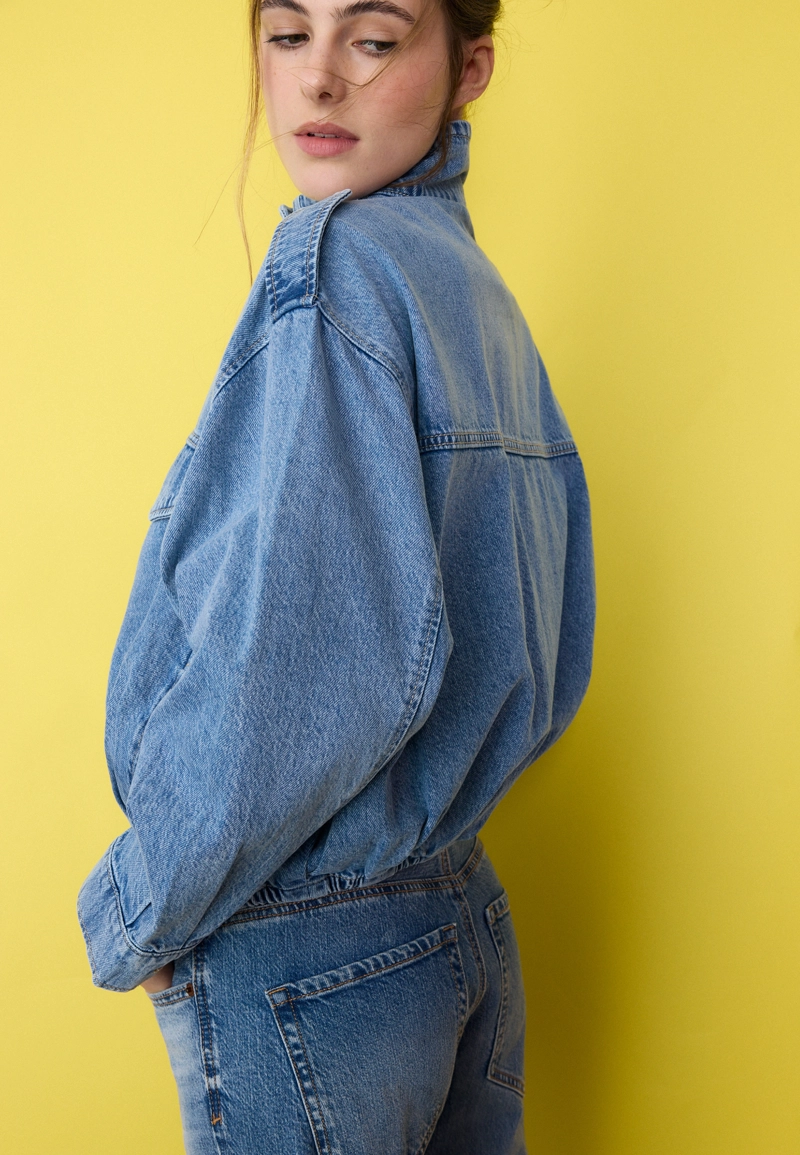 Джинсовая куртка-баллон